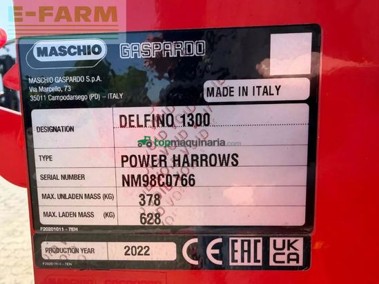 Grada rotativa - Maschio - delfino 1300 mit stabwalze