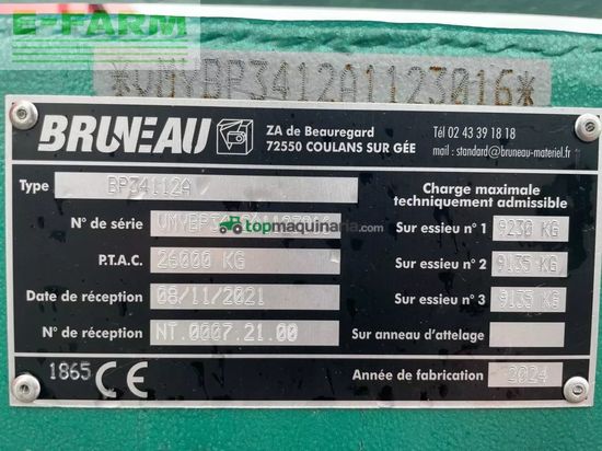 Remolqu agrícola -  - plateau traine lourd 6 roues 12 tdi 20