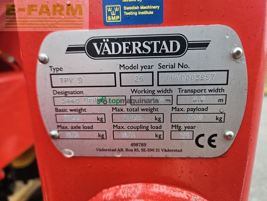 Sembradora monograno mecanica - Väderstad - tempo tpv 9