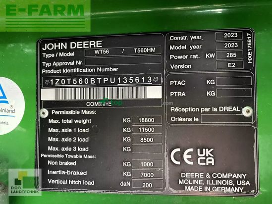 Cosechadora de Cereal - John Deere - t560 hillmaster