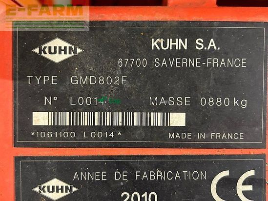 Cortacésped manual - Kuhn - gmd 802 f