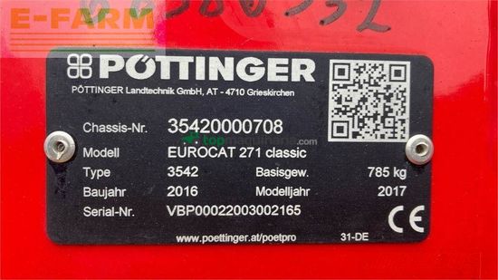Cortacésped manual - Pöttinger - eurocat 271 classic
