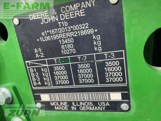 Tractor agrícola - John Deere - 6r195 / 6r 195