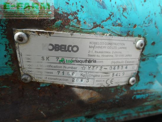 Excavadora - Kobelco - sk 70 sr-1e ( 7.400kg )