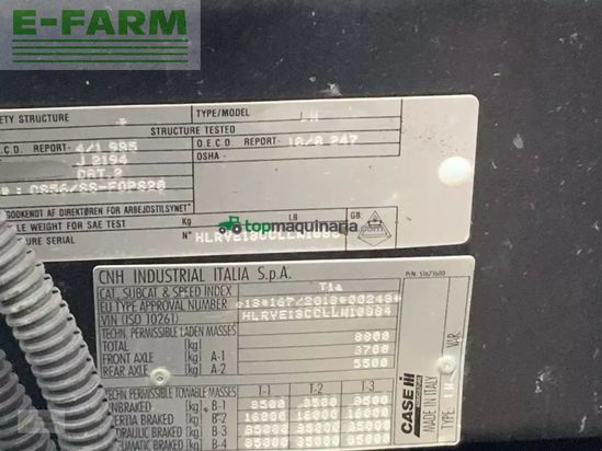 Tractor agrícola - Case IH - vestrum 130 cvx driv CVX