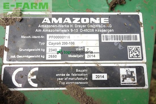 Arado - Amazone - cayron 200 5 schar vario