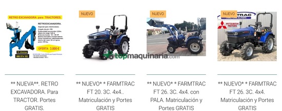 Mini tractor Diesel 26-30 CV motor Mitsubishi en LIQUIDACIÓN