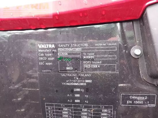 Tractor agrícola - Valtra - n 135 hitech 5 HiTech