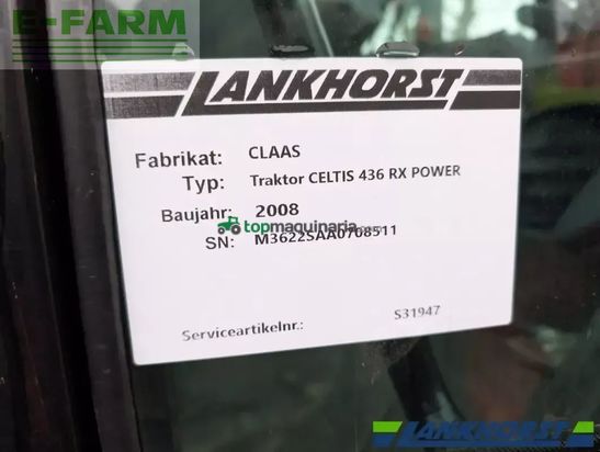 Tractor agrícola - Claas - celtis 436 rx power