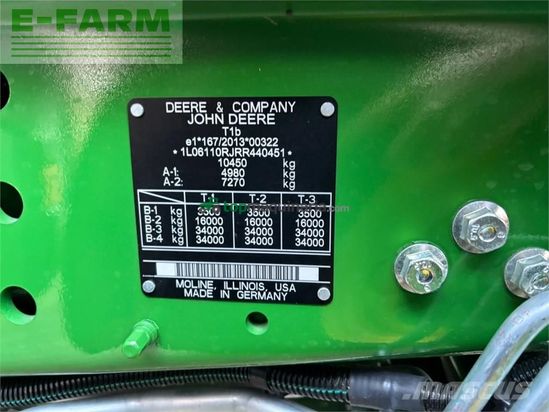 Tractor agrícola - John Deere - 6r110 *garantieverlängerung*