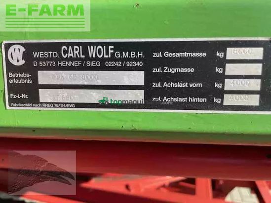 Remolqu agrícola -  - 8 to 3 seitenkipper 4 radbremse