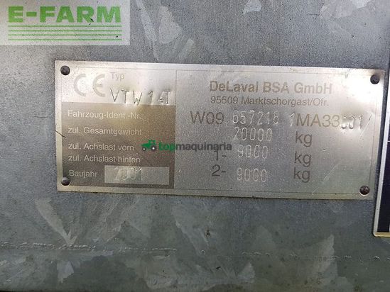 Cuba de purin - BSA - vtw 14t vakuumfass