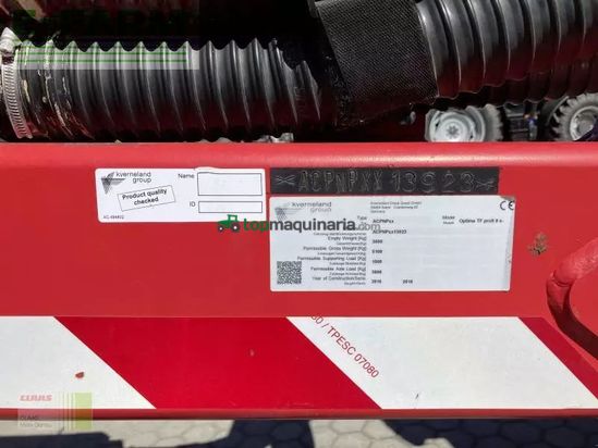 Sembradora monograno mecanica - Kverneland - gebr. optima tf profil