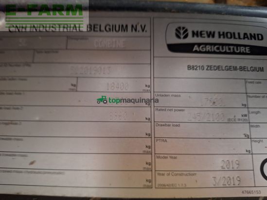 Cosechadora de Cereal - New Holland - cx 8.70