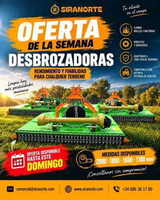 Oferta semanal desbrozadoras desde 961 € + IVA | varias medidas