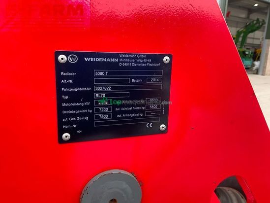 Telescopica - Weidemann - 5080t telescopic loading shovel (st27129)