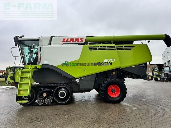Cosechadora de Cereal - Claas - lexion 670 tt + v770
