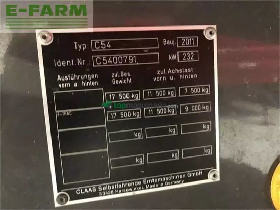 Cosechadora de Cereal - Claas - lexion 650