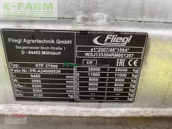 Cisterna - Fliegl - sattel-transportfass 27500l truck line