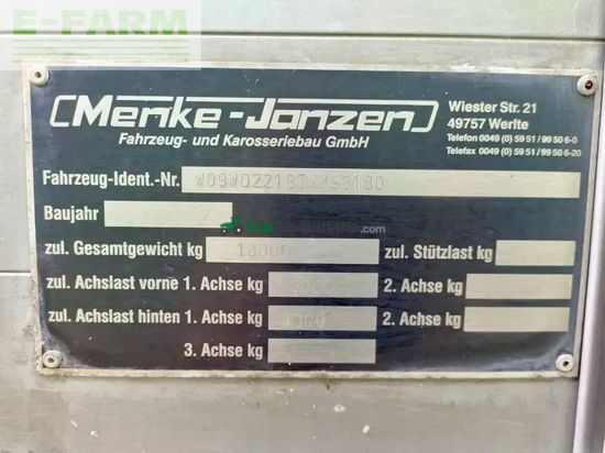 Remolqu agrícola - Menke - janzen vtw 18