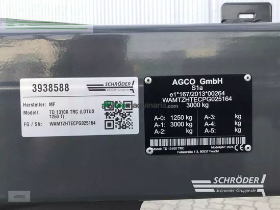 Henificador - Massey Ferguson - td 1310x trc (lotus 1250 t)