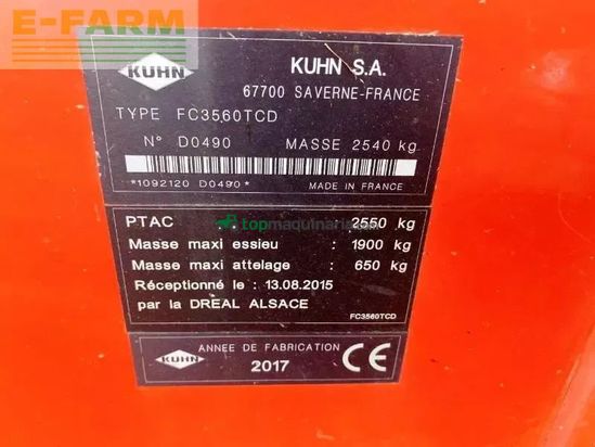 Cortacésped manual - Kuhn - fc 3560 tcd