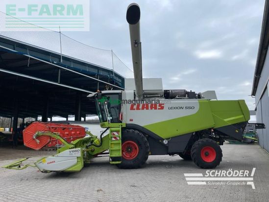 Cosechadora de Cereal - Claas - lexion 550 + v660 inkl. wagen