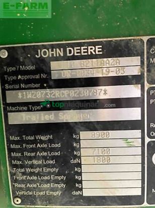Atomizador - John Deere - r732i power spray