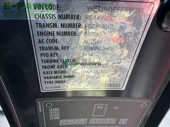 Tractor agrícola - Valtra - t194 versu