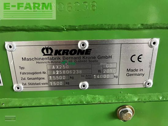 Remolqu agrícola - Krone - ax 250 gd