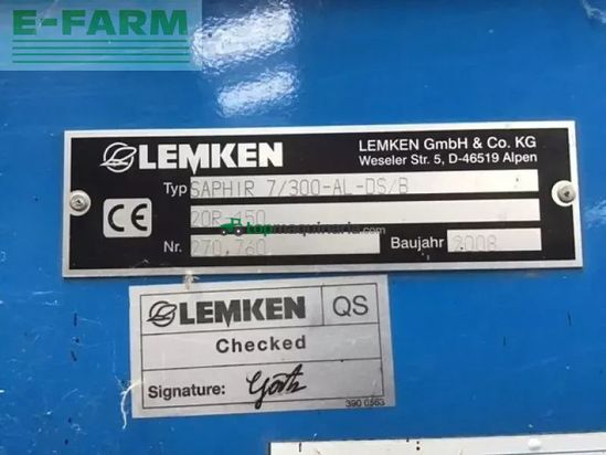 Combinado de siembra - Lemken - saphir 7-300