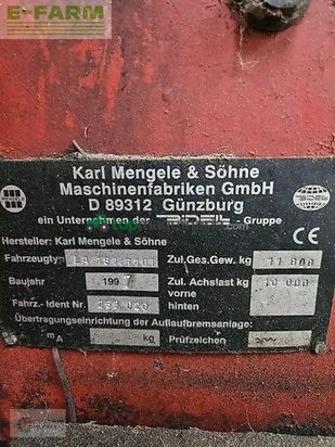 Remolqu agrícola - Mengele - garant 543/2