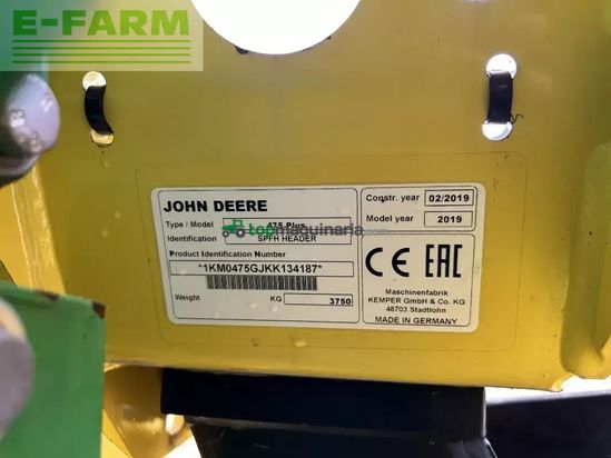 Cosechadora de Cereal - John Deere - 8400 mit kemper 475 plus