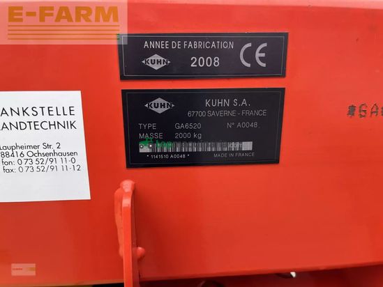 Rastrillo - Kuhn - ga 6520 masterdrive