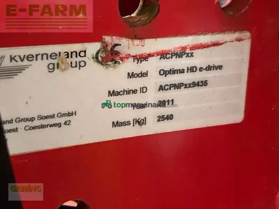 Sembradora monograno mecanica - Kverneland - optima hd e drive