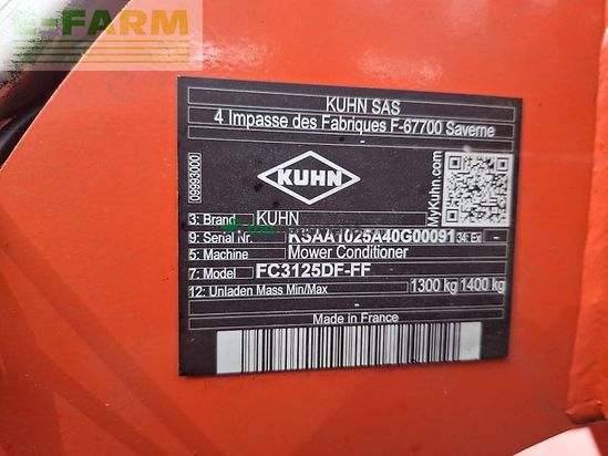 Cortacésped manual - Kuhn - fc 9330 s-ra & fc 3125 df-ff