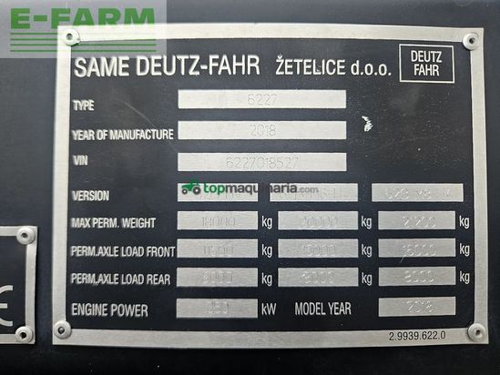 Cosechadora de Cereal - Deutz-Fahr - c7206 tsb (stage iv)