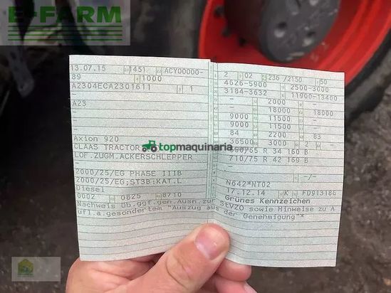Tractor agrícola - Claas - axion 920