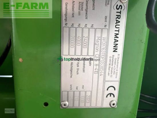 Remolqu agrícola - Strautmann - magnon cfs 8-410