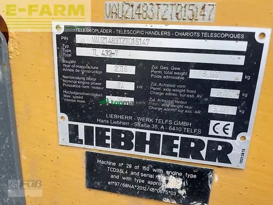Telescopica - Liebherr - tl 432-7