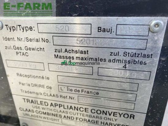 Cosechadora de Cereal - Claas - trion 530 mit vario 620