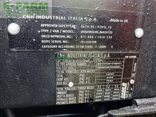 Tractor agrícola - Case IH - maxxum 125 cvx