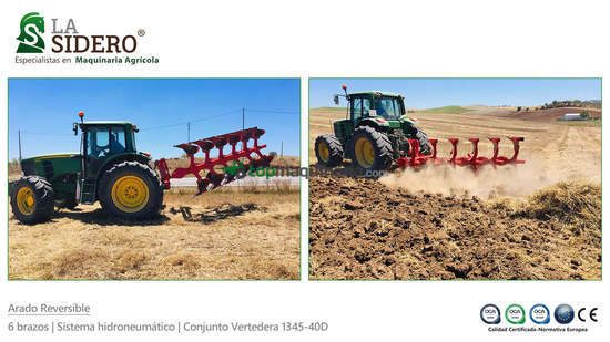 Arado reversible  LA SIDERO 6 brazos