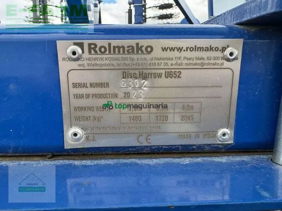 Grada de disco - Rolmako - u 652 speed cutter