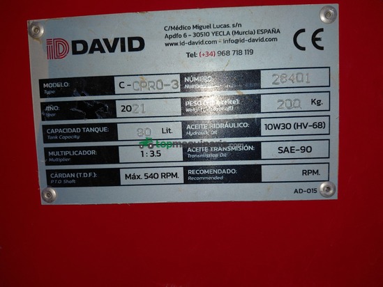 PODADORA SEMI-NUEVA DE DISCOS INDUSTRIAS DAVID MODELO V1 DE 6 DISCOS