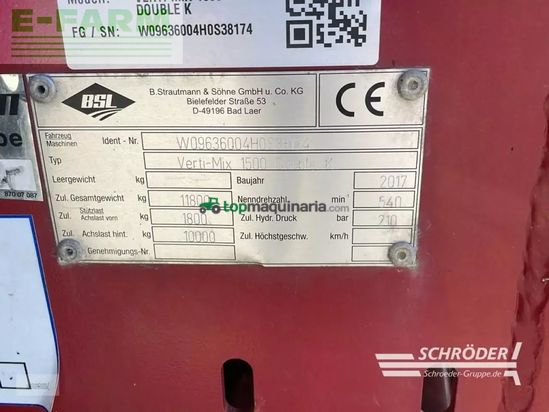 Remolqu esparcidor - Strautmann - verti mix 1500 double k