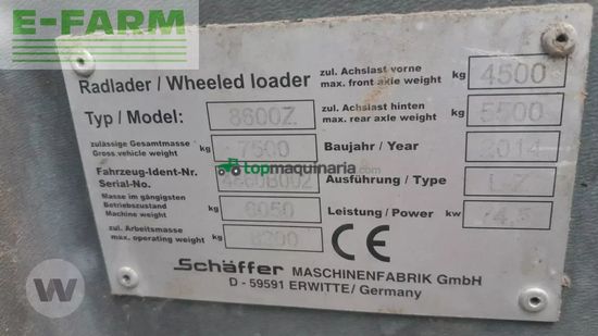 Minicargadora - Schaffer - 8600 z