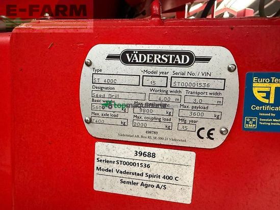 Sembradora - Väderstad - spirit 400c