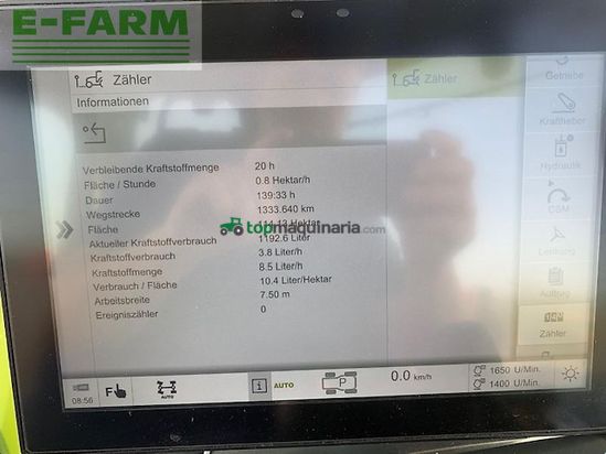 Tractor agrícola - Claas - axion 870 cmatic, cebis touch, gps s10, top