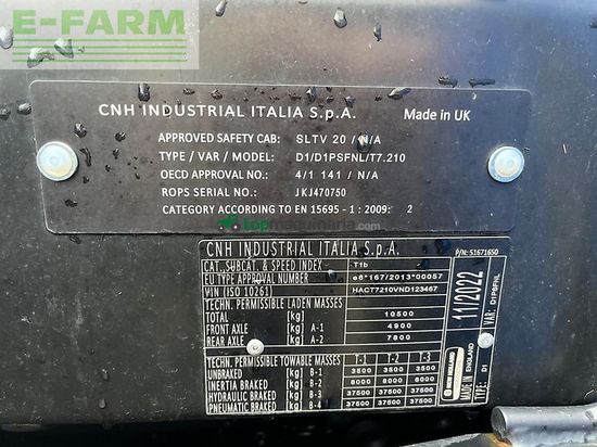 Tractor agrícola - New Holland - t 7.210 pc